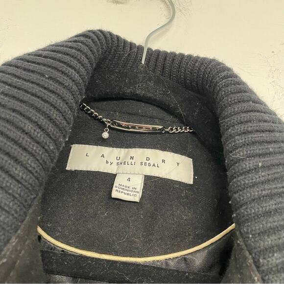 Laundry Shelli Segal Black Belted Short Trench Coat 4 - Picture 7 of 10